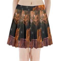 Geology Sand Stone Canyon Pleated Mini Skirt by Simbadda