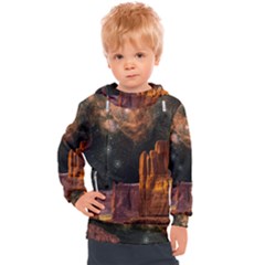 Geology Sand Stone Canyon Kids  Hooded Pullover by Simbadda