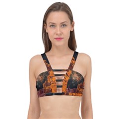 Geology Sand Stone Canyon Cage Up Bikini Top by Simbadda