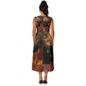 Geology Sand Stone Canyon Sleeveless Round Neck Midi Dress View4