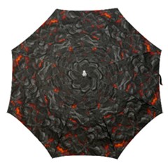 Volcanic Lava Background Effect Straight Umbrellas by Simbadda