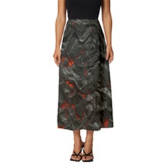 Volcanic Lava Background Effect Classic Midi Chiffon Skirt by Simbadda