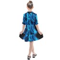 Digitally Created Blue Flames Of Fire Kids  All Frills Chiffon Dress View2