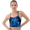 Digitally Created Blue Flames Of Fire Mini Tank Bikini Top View1