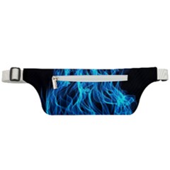 Digitally Created Blue Flames Of Fire Active Waist Bag by Simbadda