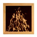 Digitally Created Blue Flames Of Fire Wood Photo Frame Cube View2