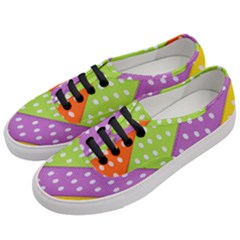 Colorful Easter Ribbon Background Women s Classic Low Top Sneakers by Simbadda