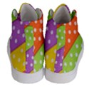 Colorful Easter Ribbon Background Women s Hi-Top Skate Sneakers View4