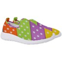 Colorful Easter Ribbon Background Men s Slip On Sneakers View3