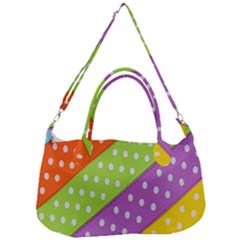 Colorful Easter Ribbon Background Removable Strap Handbag by Simbadda