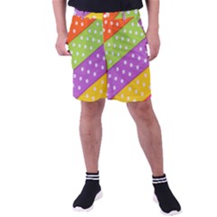 Colorful Easter Ribbon Background Men s Pocket Shorts by Simbadda