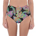 Autumn Pattern Dried Leaves Reversible High-Waist Bikini Bottoms View1