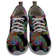 Autumn Pattern Dried Leaves Mens Athletic Shoes by Simbadda