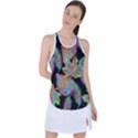 Autumn Pattern Dried Leaves Racer Back Mesh Tank Top View1