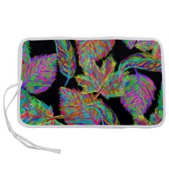 Autumn Pattern Dried Leaves Pen Storage Case (l) by Simbadda