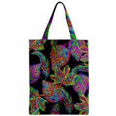 Autumn Pattern Dried Leaves Zipper Classic Tote Bag by Simbadda