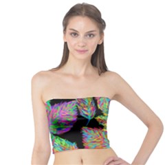 Autumn Pattern Dried Leaves Tube Top by Simbadda