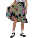 Autumn Pattern Dried Leaves Kids  Ruffle Flared Wrap Midi Skirt View1