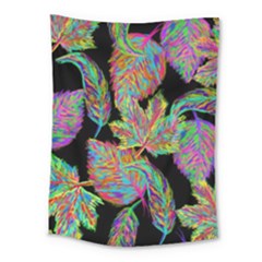 Autumn Pattern Dried Leaves Medium Tapestry by Simbadda