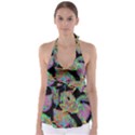 Autumn Pattern Dried Leaves Babydoll Tankini Top View1