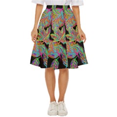 Autumn Pattern Dried Leaves Classic Short Skirt by Simbadda