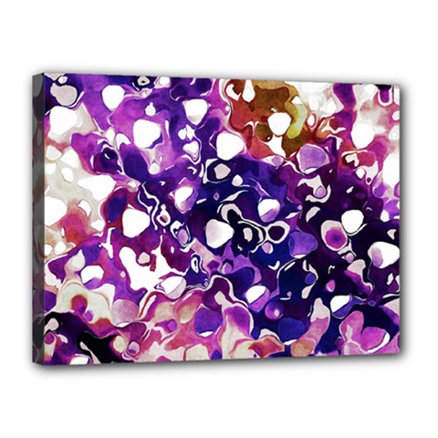 Paint Texture Purple Watercolor Canvas 16  X 12  (stretched) by Simbadda