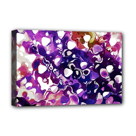 Paint Texture Purple Watercolor Deluxe Canvas 18  X 12  (stretched) by Simbadda