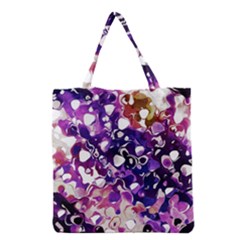 Paint Texture Purple Watercolor Grocery Tote Bag by Simbadda