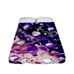 Paint Texture Purple Watercolor Fitted Sheet (full/ Double Size) by Simbadda