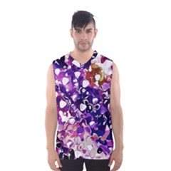 Paint Texture Purple Watercolor Men s Basketball Tank Top by Simbadda