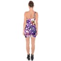 Paint Texture Purple Watercolor One Shoulder Ring Trim Bodycon Dress View2