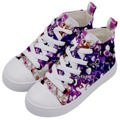 Paint Texture Purple Watercolor Kids  Mid-top Canvas Sneakers