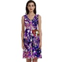 Paint Texture Purple Watercolor Sleeveless Dress With Pocket View1