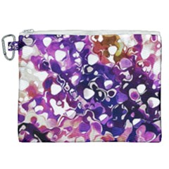 Paint Texture Purple Watercolor Canvas Cosmetic Bag (xxl) by Simbadda