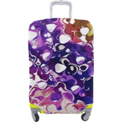 Paint Texture Purple Watercolor Luggage Cover (large) by Simbadda