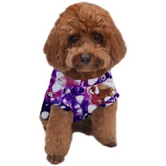 Paint Texture Purple Watercolor Dog T-shirt by Simbadda