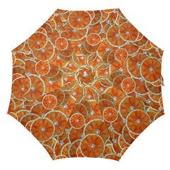 Oranges Background Texture Pattern Straight Umbrellas by Simbadda