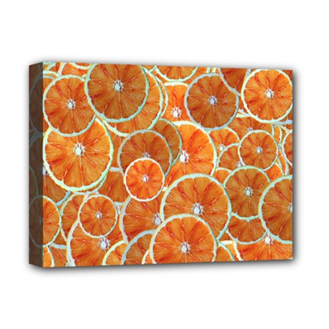 Oranges Background Texture Pattern Deluxe Canvas 16  X 12  (stretched)  by Simbadda