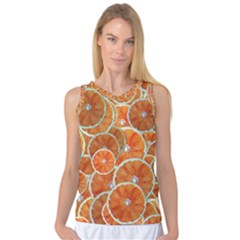 Oranges Background Texture Pattern Women s Basketball Tank Top by Simbadda