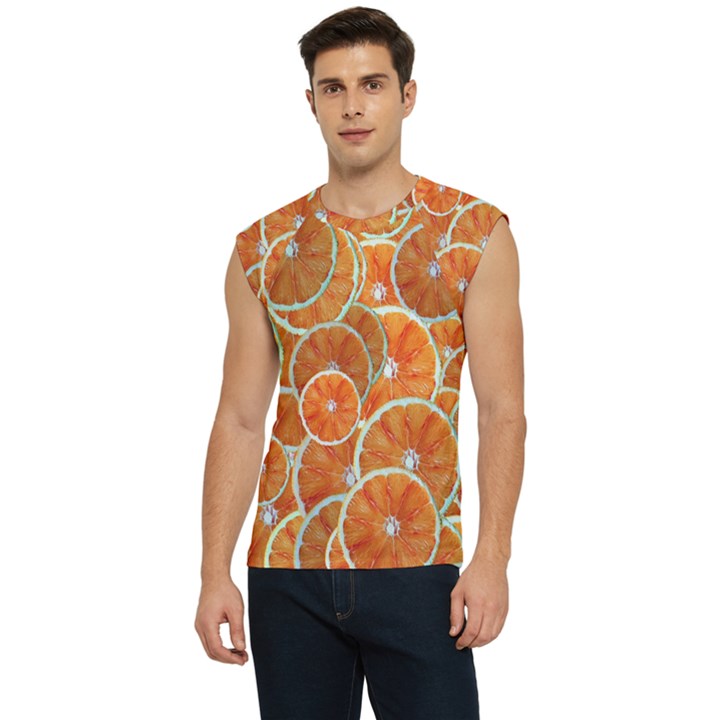 Oranges Background Texture Pattern Men s Raglan Cap Sleeve Tee