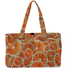 Oranges Background Texture Pattern Canvas Work Bag by Simbadda