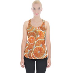 Oranges Background Texture Pattern Piece Up Tank Top by Simbadda