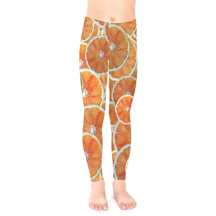 Oranges Background Texture Pattern Kids  Leggings