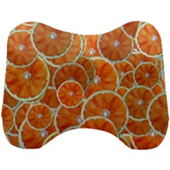 Oranges Background Texture Pattern Head Support Cushion by Simbadda