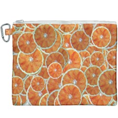 Oranges Background Texture Pattern Canvas Cosmetic Bag (xxxl) by Simbadda