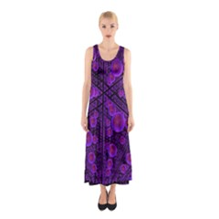 Spheres Combs Structure-regulation Sleeveless Maxi Dress by Simbadda