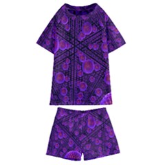 Spheres Combs Structure-regulation Kids  Swim Tee And Shorts Set by Simbadda