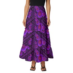 Spheres Combs Structure-regulation Tiered Ruffle Maxi Skirt by Simbadda