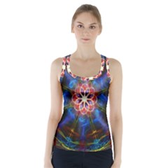 Mandala Pattern Kaleidoscope Racer Back Sports Top by Simbadda