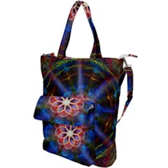 Mandala Pattern Kaleidoscope Shoulder Tote Bag by Simbadda